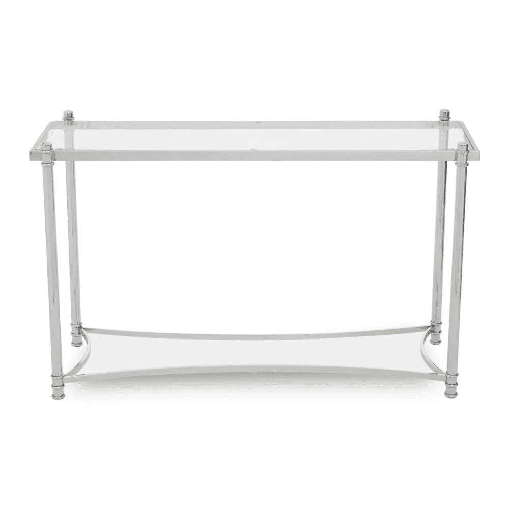 Hadley Clear Glass Console Table