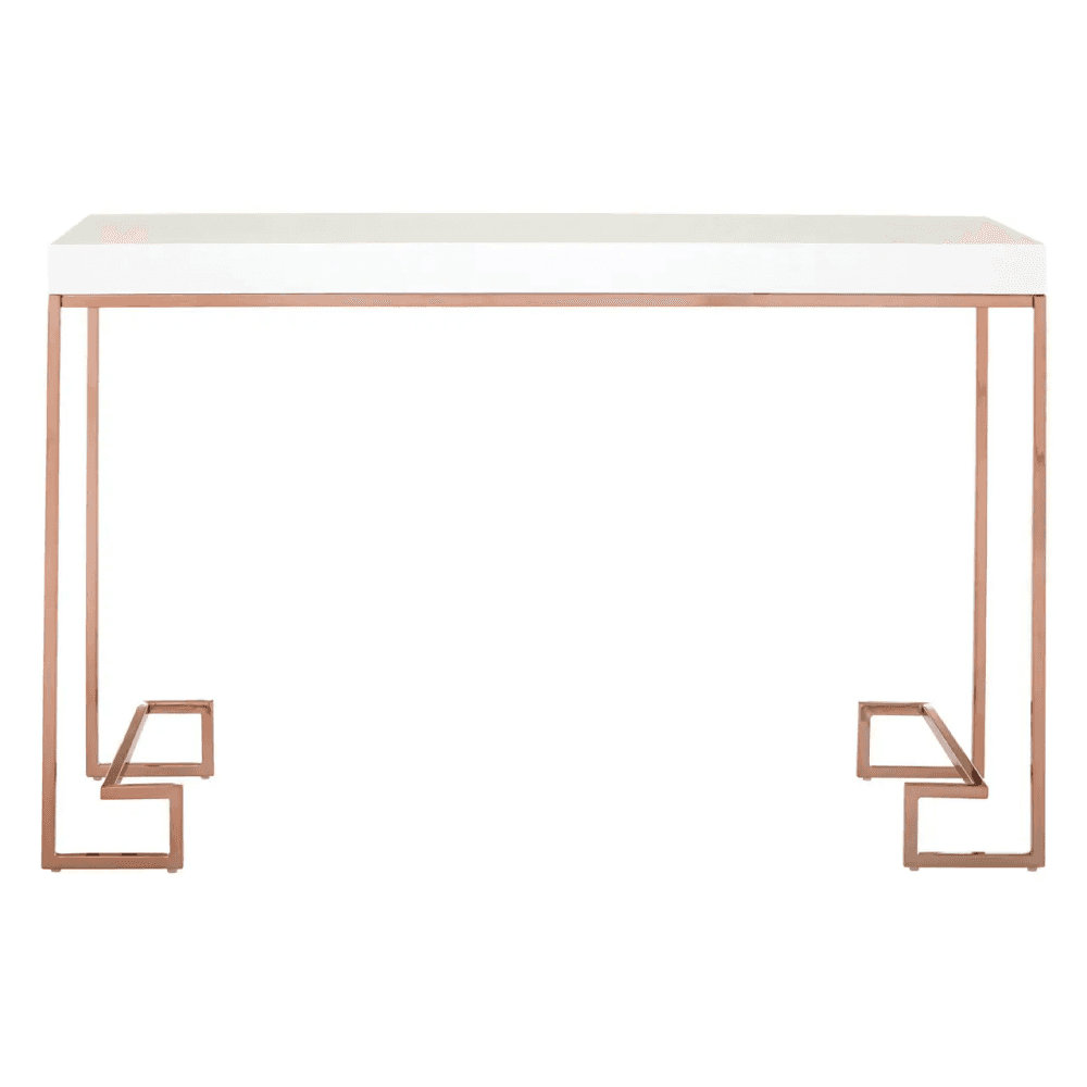 Inspire Console Table With Rose Gold Legs