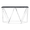 Inspire Rectangular Black Marble Console Table