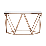 Inspire Rectangular Champagne Console Table