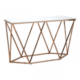 Inspire Rectangular Champagne Console Table
