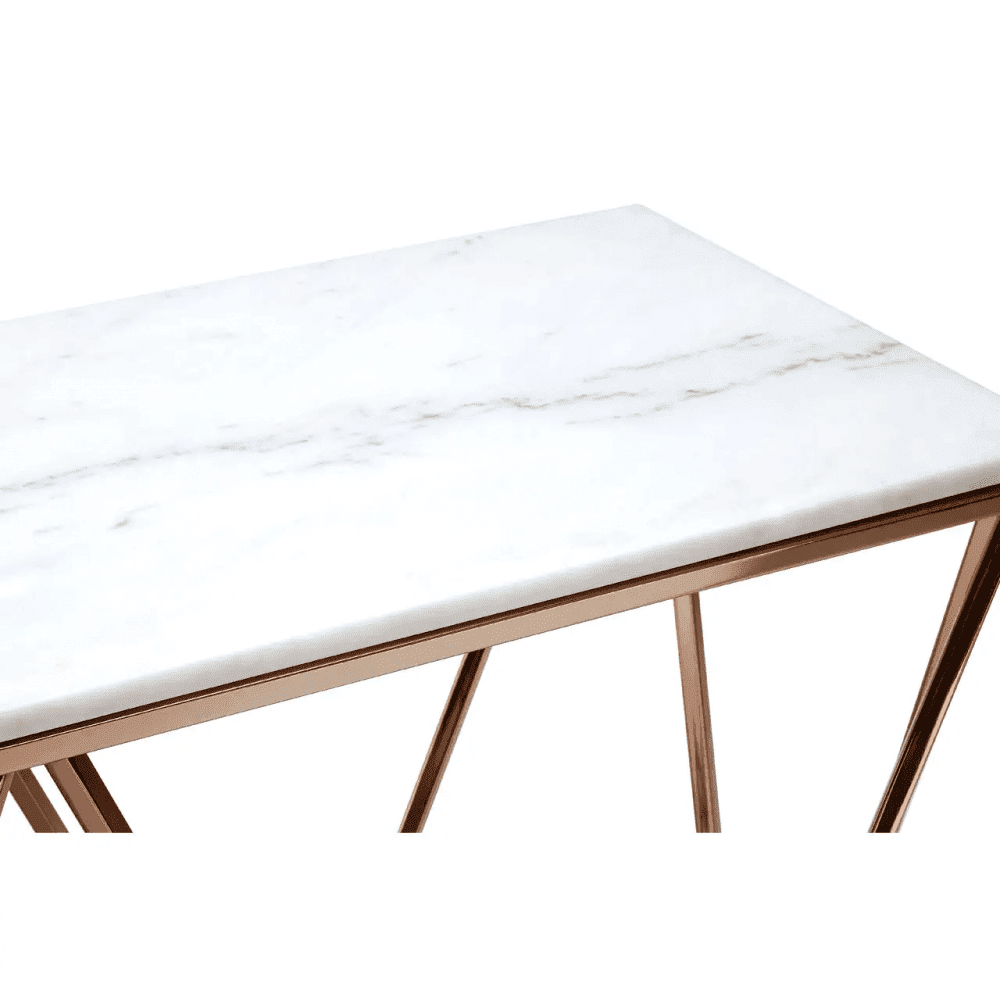 Inspire Rectangular Champagne Console Table