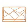 Inspire Rose Gold Geometric Console Table