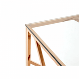 Inspire Rose Gold Geometric Console Table