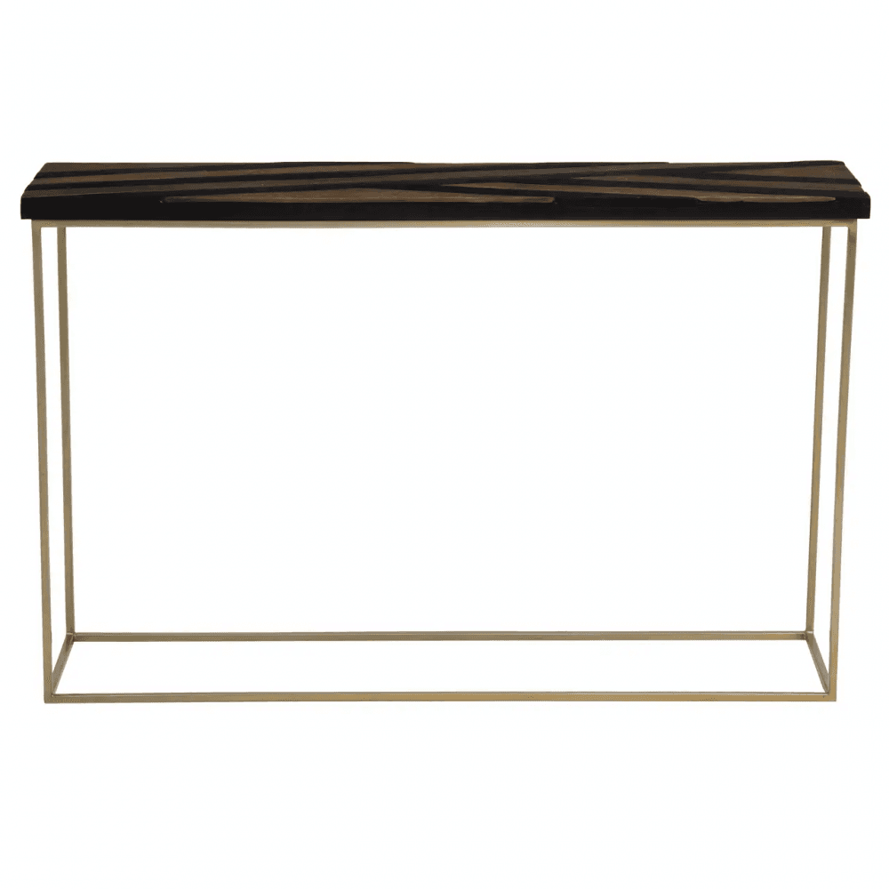 Metis Black And Gold Console Table