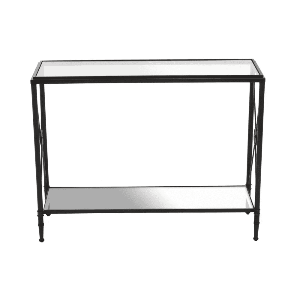Vertex Console Table With Black Finish Frame