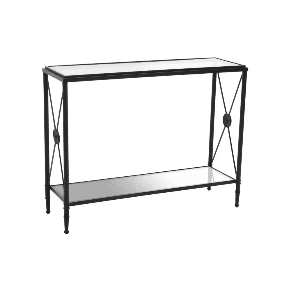 Vertex Console Table With Black Finish Frame