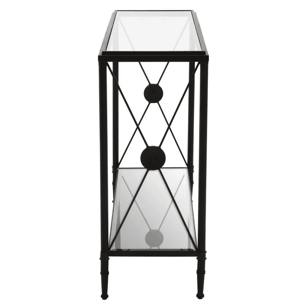 Vertex Console Table With Black Finish Frame