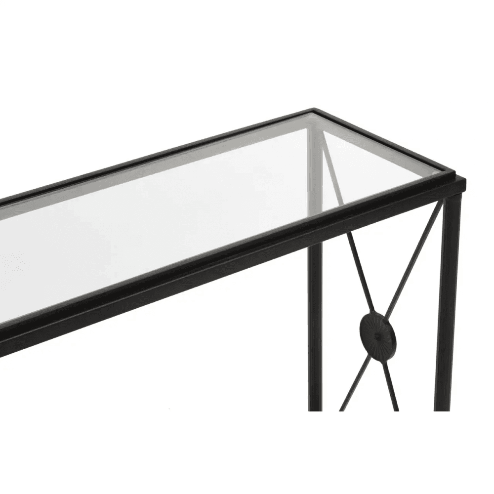 Vertex Console Table With Black Finish Frame