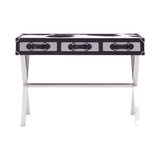 Lancaster Townhouse Black And White Genuine Cowhide Console Table