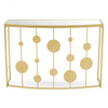 Arista Gold Finish Console Table With Mirror