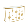 Arista Gold Finish Console Table With Mirror