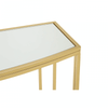 Arista Gold Finish Console Table With Mirror