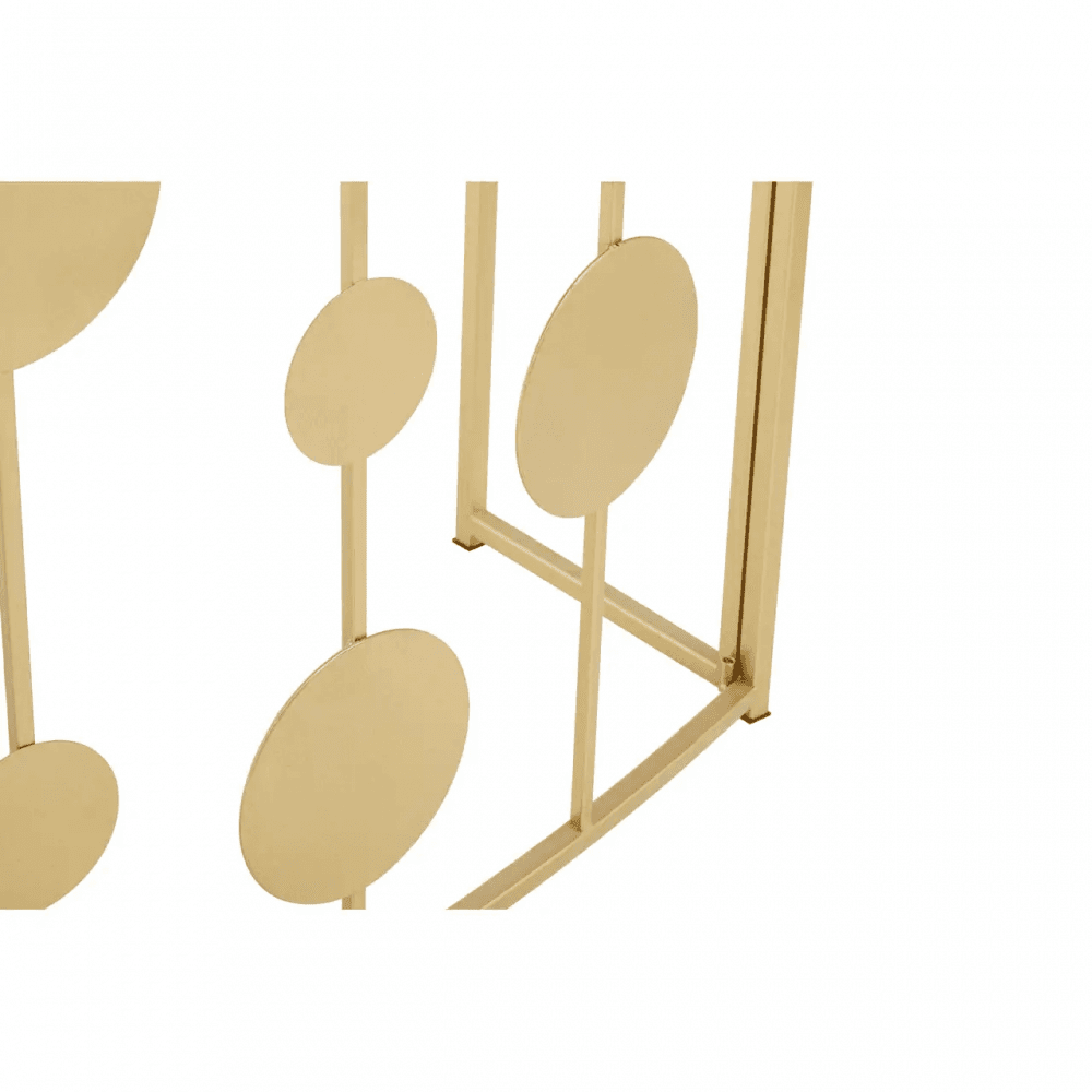 Arista Gold Finish Console Table With Mirror