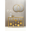 Arista Gold Finish Console Table With Mirror