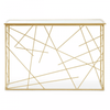 Arista Gold Finish Console Table With Mirror Top