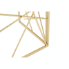 Arista Gold Finish Console Table With Mirror Top