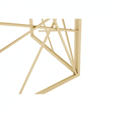 Arista Gold Finish Console Table With Mirror Top