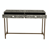 Meridian Console Table With Gold Finish Legs