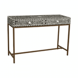Meridian Console Table With Gold Finish Legs
