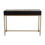 Meridian Console Table With Gold Finish Legs