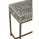 Meridian Console Table With Gold Finish Legs