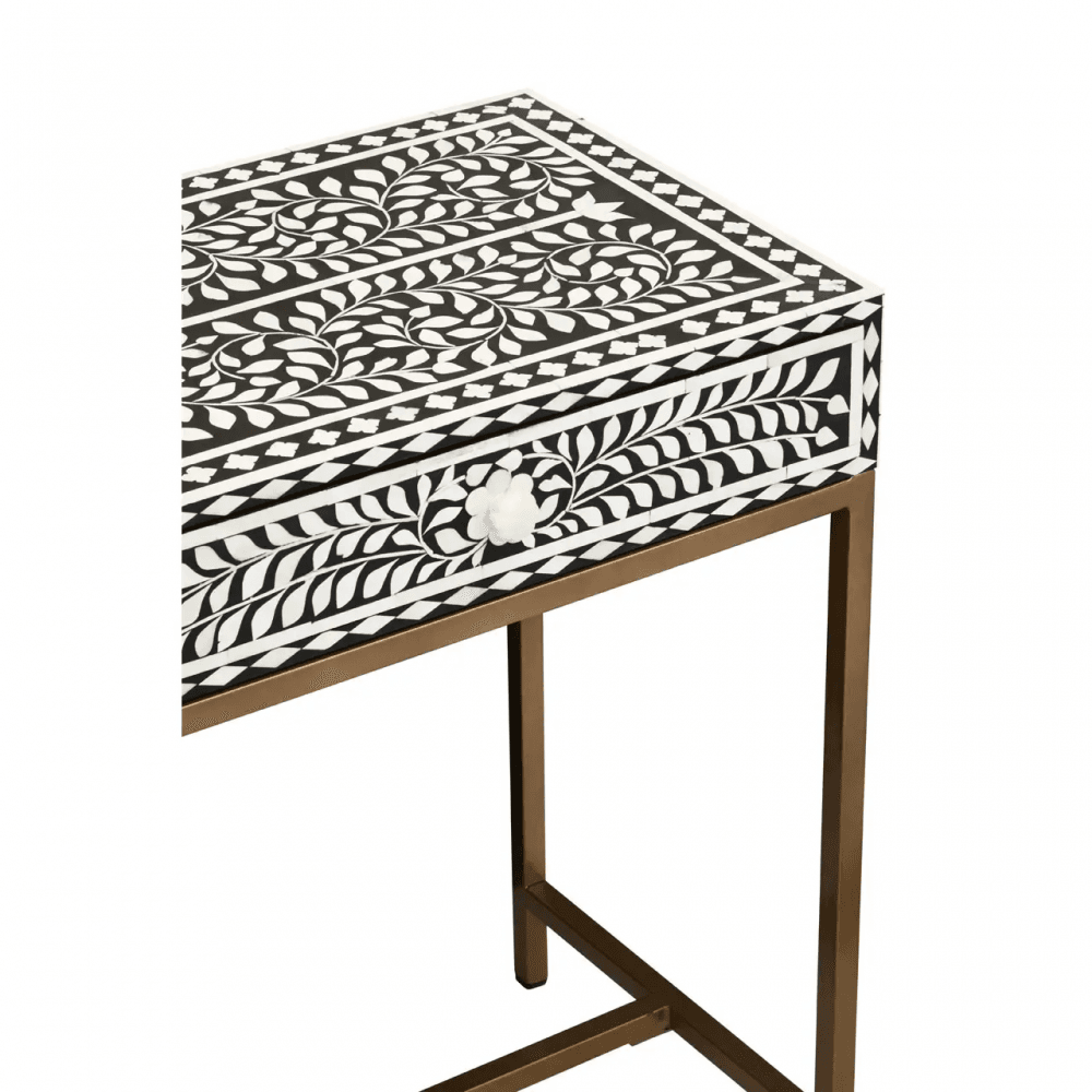 Meridian Console Table With Gold Finish Legs