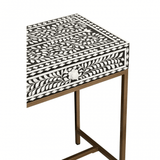Meridian Console Table With Gold Finish Legs