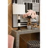 Meridian Bone Inlay Stripe Design Console Table
