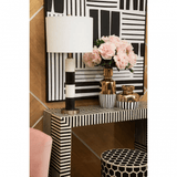 Meridian Bone Inlay Stripe Design Console Table