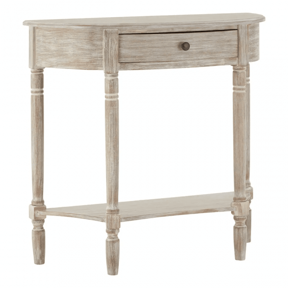 Lancaster Half Moon 1 Drawer Console Table