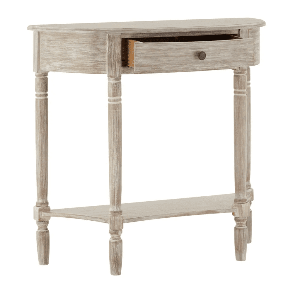 Lancaster Half Moon 1 Drawer Console Table