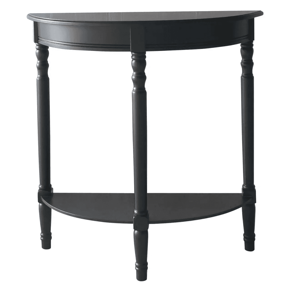 Lancaster Half Moon Black Console Table