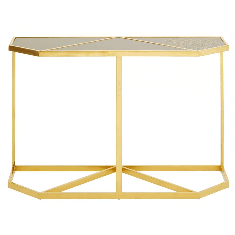 Sterling Black Tempered Glass Console Table