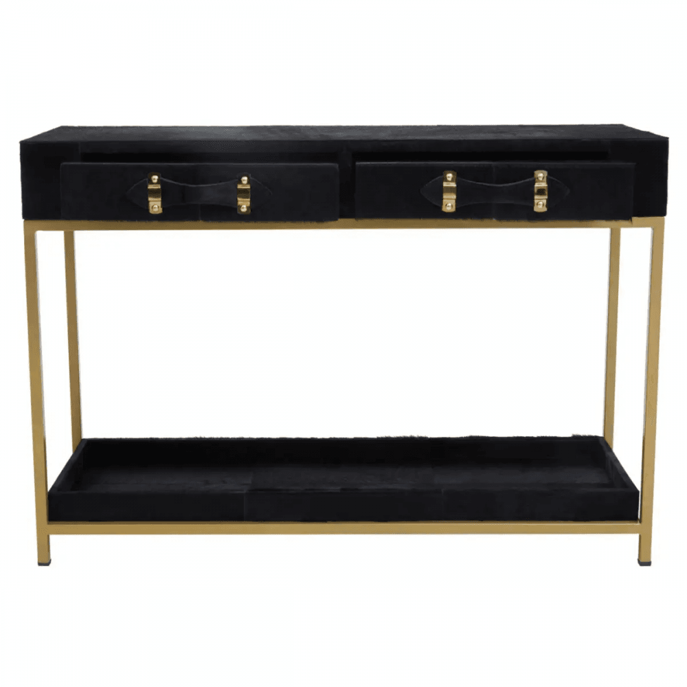 Lancaster Townhouse Hair On Hide Console Table