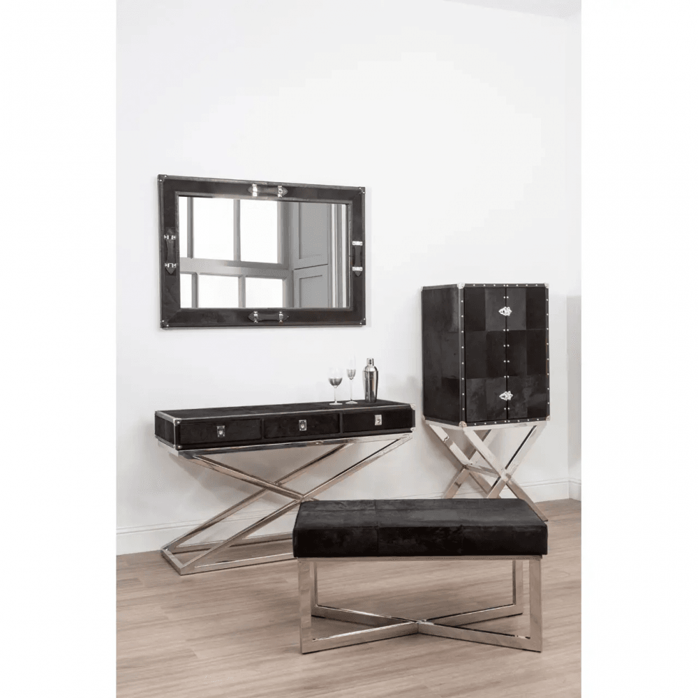 Lancaster Townhouse Hair On Hide Console Table