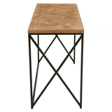 Beckford Console With Natural Parquet Top