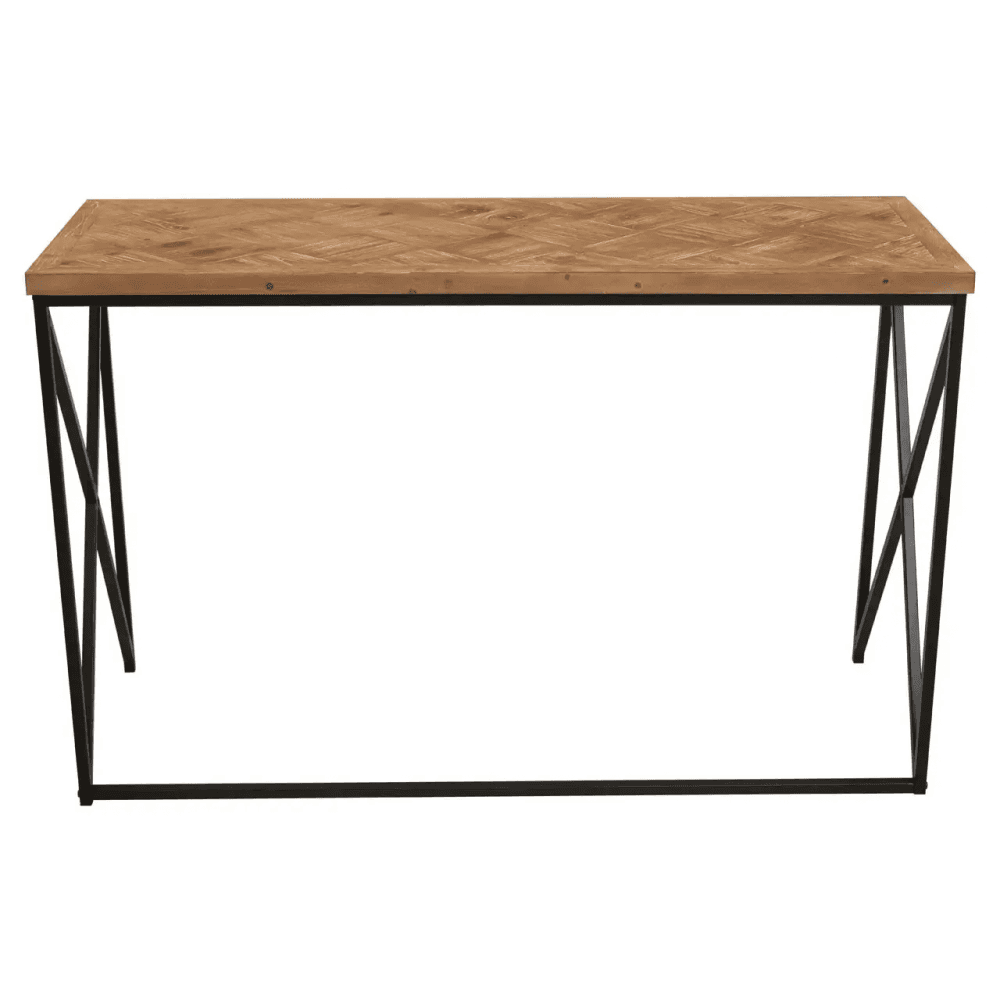 Beckford Console With Natural Parquet Top
