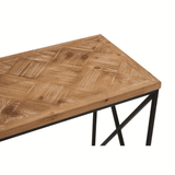 Beckford Console With Natural Parquet Top