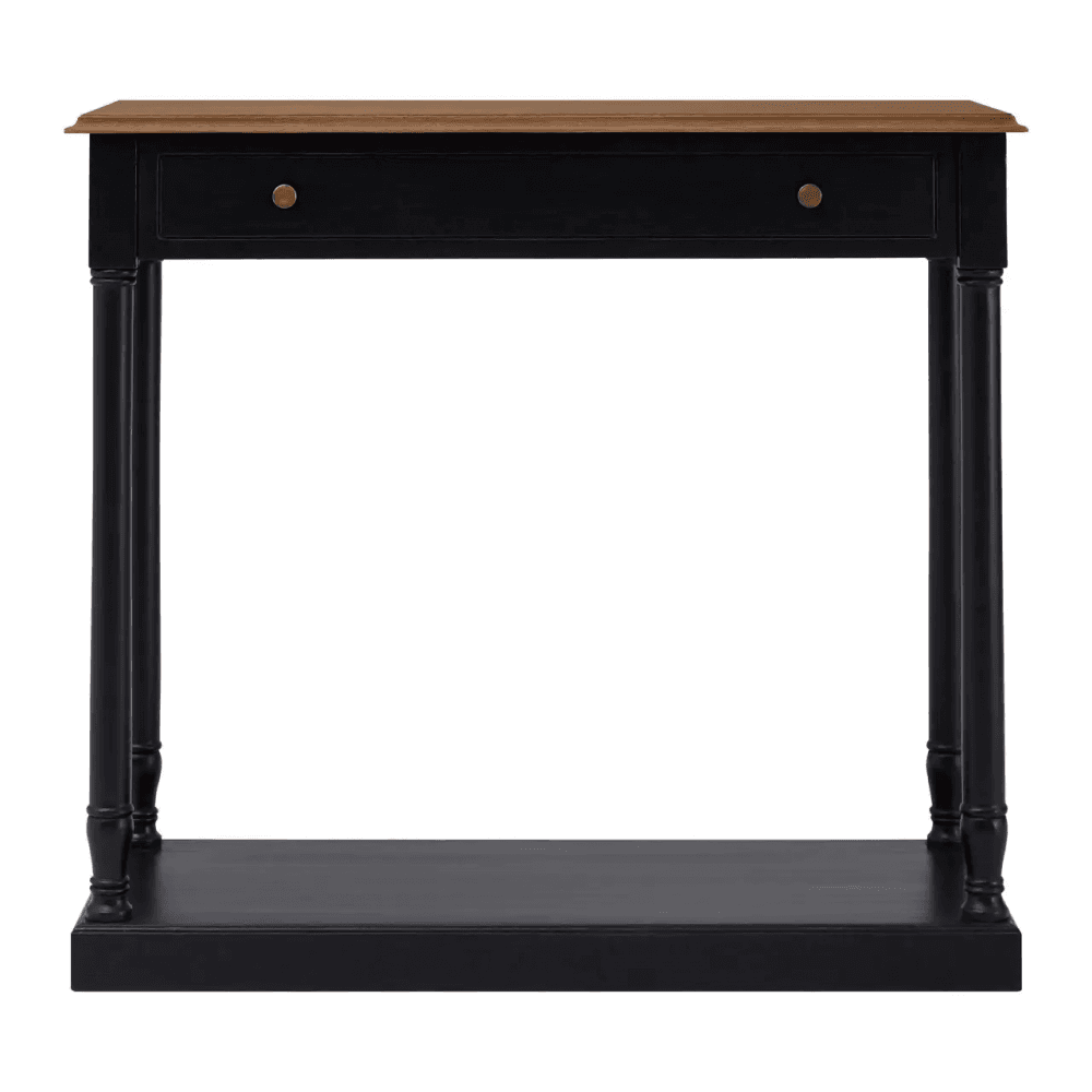 Arden 1 Drawer Black Console Table