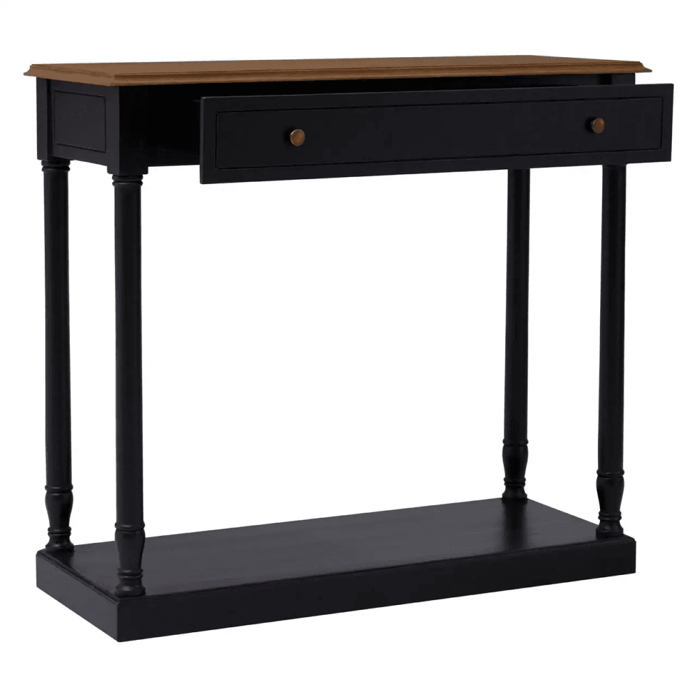 Arden 1 Drawer Black Console Table
