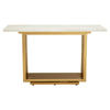 Elara Ivory White Marble Console Table