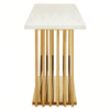 Elara Ivory White Marble Console Table