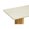 Elara Ivory White Marble Console Table
