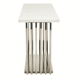 Elara White Marble Console Table