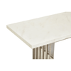 Elara White Marble Console Table