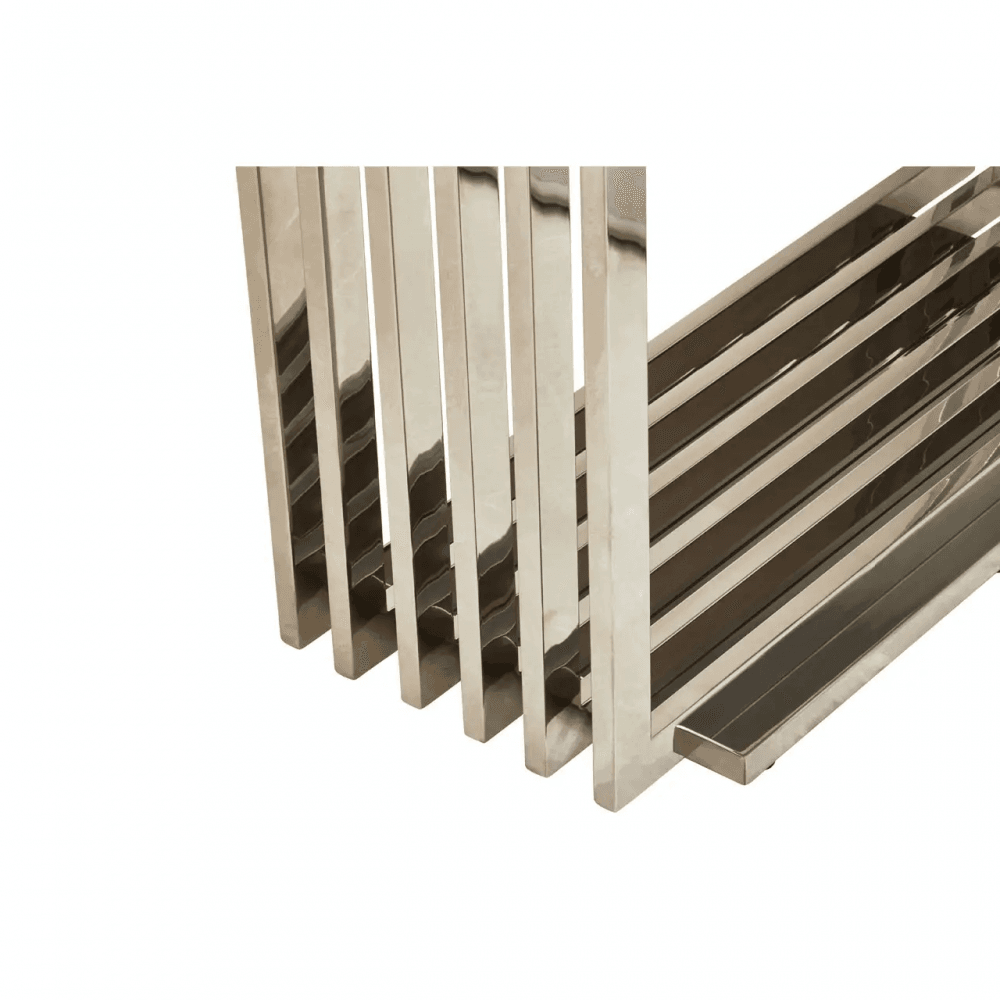 Elara White Marble Console Table
