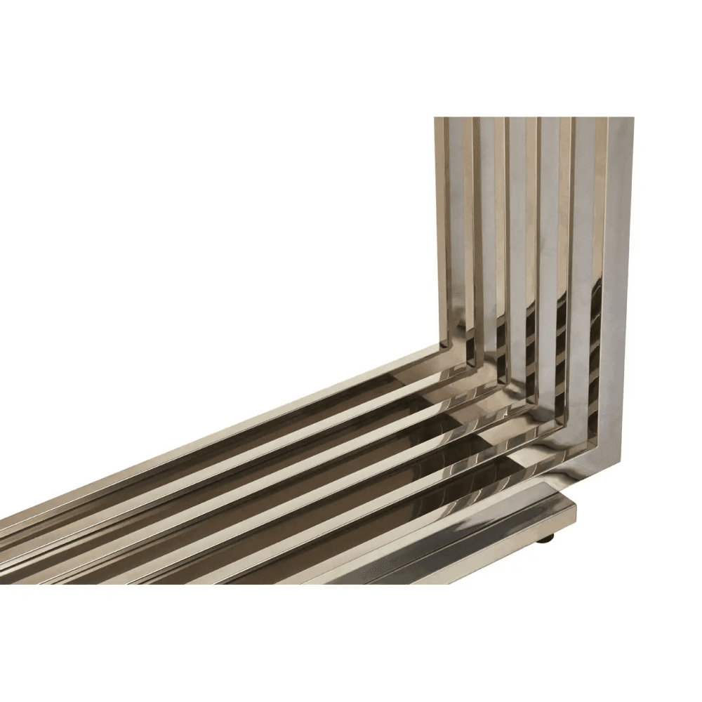 Elara White Marble Console Table