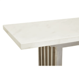 Elara White Marble Console Table