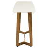 Elara White Marble Console Table With Brushed Gold Base